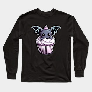 Cute Bat Cupcake Long Sleeve T-Shirt